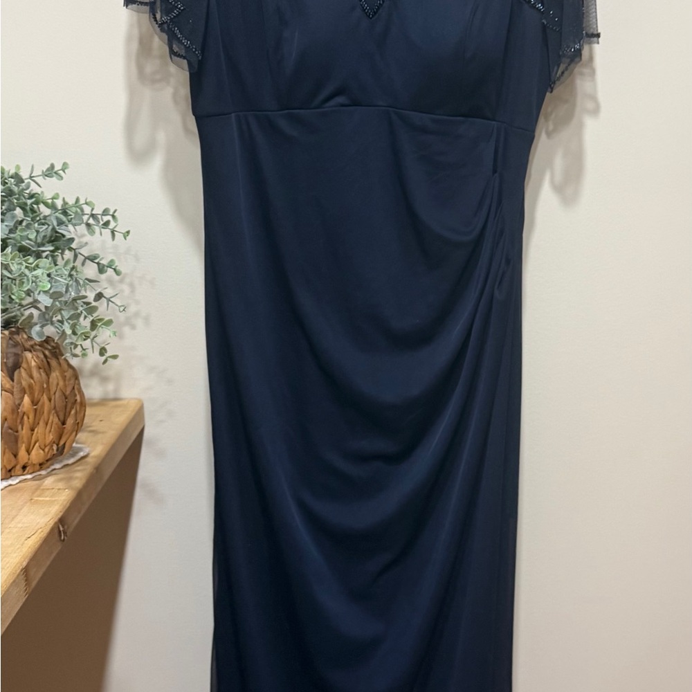 Elegant Navy Blue Evening Dress